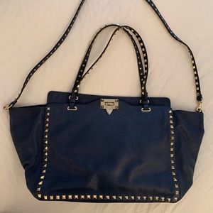 SOLD! Valentino Rockstud Medium Tote Blue